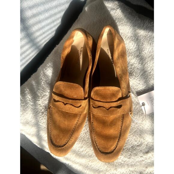 NEW Lamica Zuena Womens Driver Suede Penny Loafers Size 9.5/40 Women's Italian - Picture 2 of 7